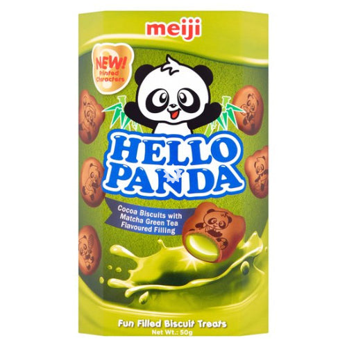 Meiji Hello Panda Biscuits with Matcha Green Tea Flavoured Filling 50g - YEPSS - 叶哺便利中超 - 英国最大亚洲华人网上超市
