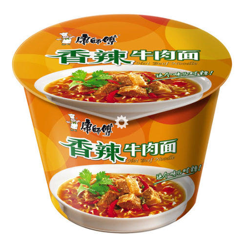 Master Kong Instant Noodles Spicy Artificial Beef Flavour (Bowl) 112g - YEPSS - 叶哺便利中超 - 英国最大亚洲华人网上超市