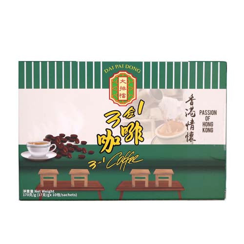 Dai Pai Dong Instant 3 in 1 Hong Kong Style Coffee Mix 10 Sachets 170g - YEPSS - Online Asian Snacks Oriental Supermarket UK