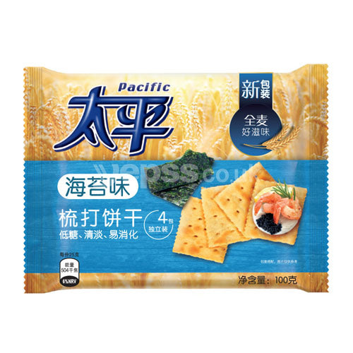 Pacific Soda Biscuits Seaweed Flavour 100g - YEPSS - Online Asian Snacks Oriental Supermarket UK