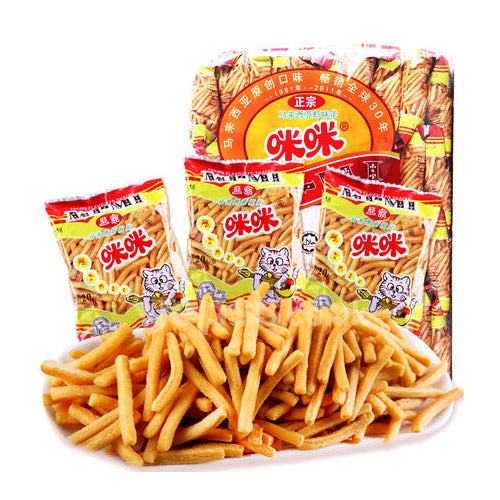 Mi-Mi Prawn Flavoured Snacks 20g (Pack of 40) - YEPSS - Online Asian Snacks Oriental Supermarket UK