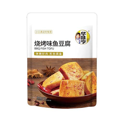 Huaweiheng BBQ Fish Tofu 108g - YEPSS - Online Asian Snacks Oriental Supermarket UK