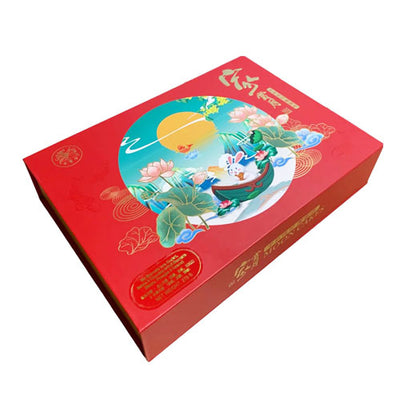 Golden Lily Mix Lava and Fruit Mooncakes 6 Pieces 270g - YEPSS - Online Asian Snacks Oriental Supermarket UK