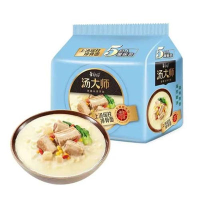 Master Kong Soup Master Series Instant Noodles Scallop Pork Ribs 112g (Pack of 5) - YEPSS - Online Asian Snacks Oriental Supermarket UK