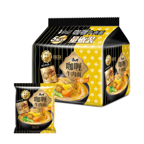 Master Kong Instant Noodles Beef with Curry Flavour 610g (Pack of 5) - YEPSS - Online Asian Snacks Oriental Supermarket UK
