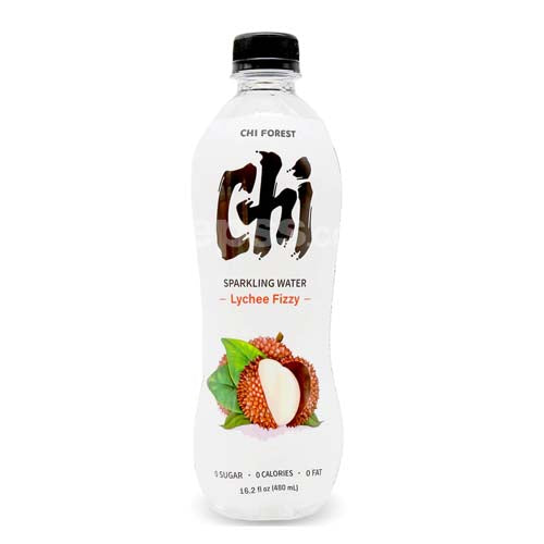 Genki Chi Forest Sparkling Water Lychee Fizzy Flavour 480ml - YEPSS - Online Asian Snacks Oriental Supermarket UK
