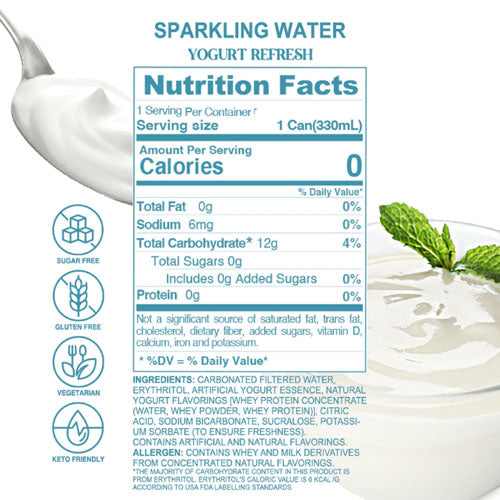 Chi Forest Sparkling Water Yogurt Refresh Flavour 330ml - YEPSS - 叶哺便利中超 - 英国最大亚洲华人网上超市
