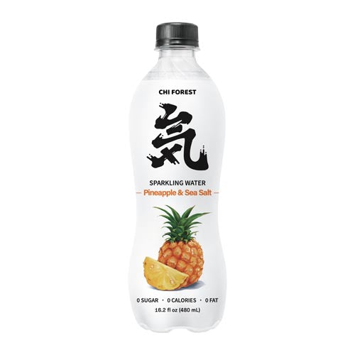 Chi Forest Sparkling Water Pineapple & Sea Salt Flavour 480ml - YEPSS - Online Asian Snacks Oriental Supermarket UK