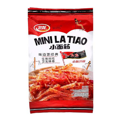 Wei Long Mini La Tiao Hot & Spicy Gluten Strips 360g - YEPSS - Online Asian Snacks Oriental Supermarket UK