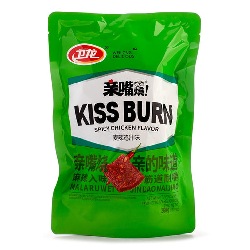 Wei Long Kiss Burn Spicy Gluten Snacks Spicy Chicken Flavour 260g - YEPSS - Online Asian Snacks Oriental Supermarket UK