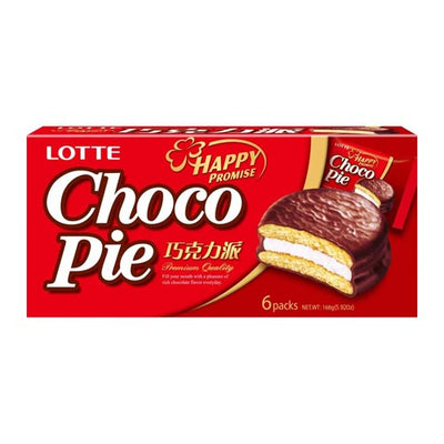 Lotte Chocolate Pie 6 Packs 168g - YEPSS - Online Asian Snacks Oriental Supermarket UK