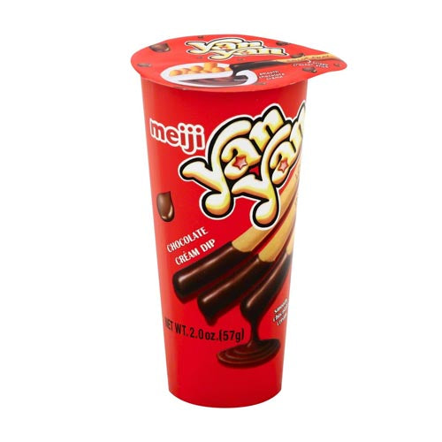 Meiji Yan Yan Creamy Chocolate Flavoured Dip Biscuit Snack 50g - YEPSS - Online Asian Snacks Oriental Supermarket UK