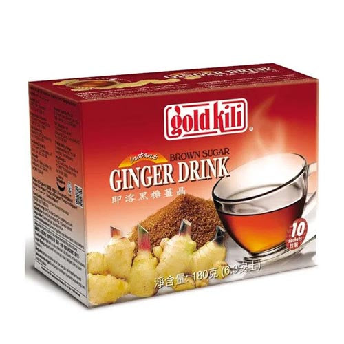 Gold Kili Instant Brown Sugar Ginger Drink (10 bags) 180g - YEPSS - Online Asian Snacks Oriental Supermarket UK