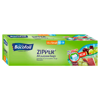 Bacofoil Zipper All Purpose Bags Small 15s - YEPSS - 叶哺便利中超 - 英国最大亚洲华人网上超市