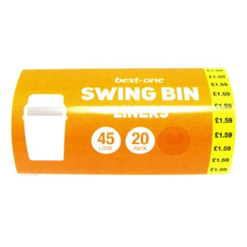 Best-One Swing Bin Liner 45L 20s - YEPSS - 叶哺便利中超 - 英国最大亚洲华人网上超市