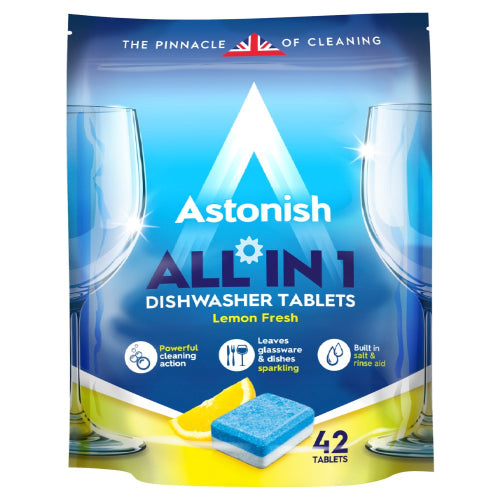 Astonish All in 1 Dishwasher Tablets Lemon Fresh 42 Tablets 840g - YEPSS - 叶哺便利中超 - 英国最大亚洲华人网上超市