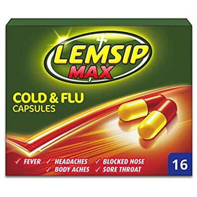 Lemsip Max Cold & Flu Capsules 16 Capsules - YEPSS - 叶哺便利中超 - 英国最大亚洲华人网上超市
