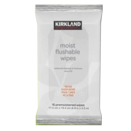 Kirkland Signature Moist Flushable Wipes 16s - YEPSS - 叶哺便利中超 - 英国最大亚洲华人网上超市