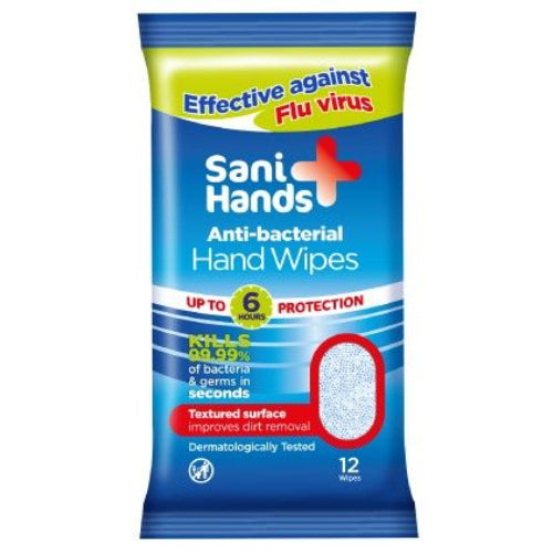 Sani Hands Antibacterial Wipes 12s - YEPSS - 叶哺便利中超 - 英国最大亚洲华人网上超市