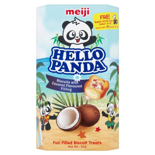 Meiji Hello Panda Biscuits with Coconut Cream Flavoured Filling 50g - YEPSS - 叶哺便利中超 - 英国最大亚洲华人网上超市