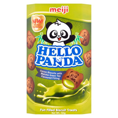 Meiji Hello Panda Biscuits with Matcha Green Tea Flavoured Filling 50g - YEPSS - 叶哺便利中超 - 英国最大亚洲华人网上超市