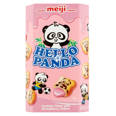 Meiji Hello Panda Biscuits with Strawberry Cream Flavoured Filling 50g - YEPSS - 叶哺便利中超 - 英国最大亚洲华人网上超市