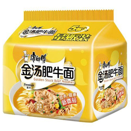 Master Kong Instant Noodles Golden Stock Beef Flavour Multi Packs 5x108g - YEPSS - 叶哺便利中超 - 英国最大亚洲华人网上超市