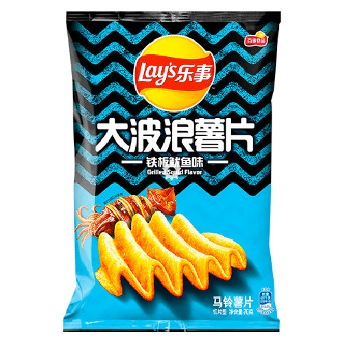 Lay's Wave Chips Grilled Squid Flavour 70g - YEPSS - 叶哺便利中超 - 英国最大亚洲华人网上超市