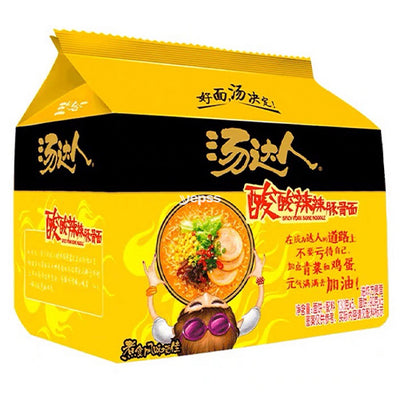 Unif Soup Daren Noodle Soup Spicy & Sour Tonkotsu Flavour Multi Packs 5x128g - YEPSS - 叶哺便利中超 - 英国最大亚洲华人网上超市