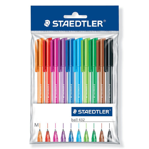 Staedtler Rainbow Ball Pens Hang Pack 10s - YEPSS - 叶哺便利中超 - 英国最大亚洲华人网上超市