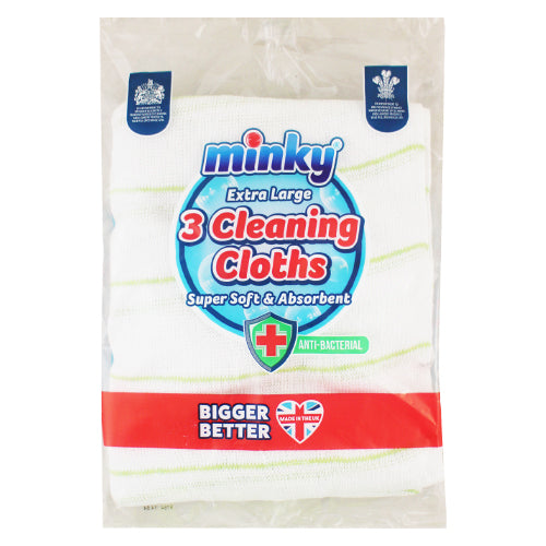 Minky AntiBacterial Cleaning Cloths 3pk YEPSS Asian Snacks