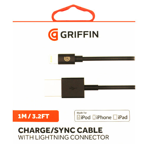 Griffin USB to Lightning Cable Black 1m - YEPSS - 叶哺便利中超 - 英国最大亚洲华人网上超市