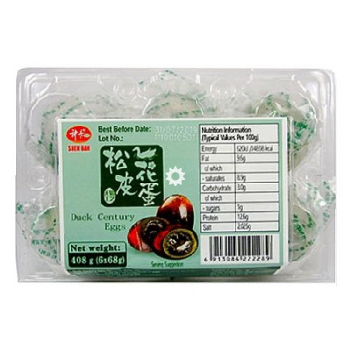 Shen Dan Duck Century Eggs 6 Pieces 408g - YEPSS - 叶哺便利中超 - 英国最大亚洲华人网上超市