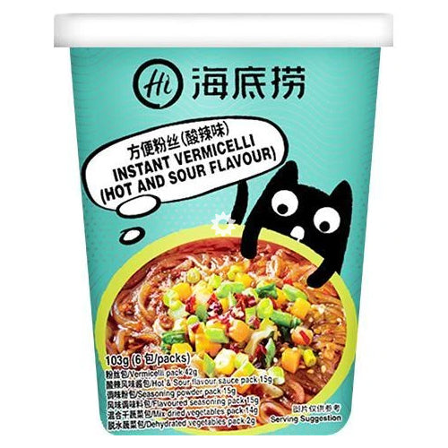 Haidilao Instant Vermicelli Hot & Sour Flavour 103g - YEPSS - 叶哺便利中超 - 英国最大亚洲华人网上超市