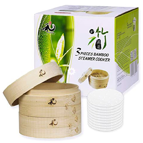 Yuho Bamboo Steamer Cooker 8" Gift Box - YEPSS - 叶哺便利中超 - 英国最大亚洲华人网上超市