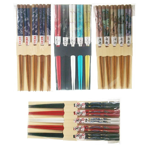 Chopsticks with Chinese Painting 5 Pairs - YEPSS - 叶哺便利中超 - 英国最大亚洲华人网上超市