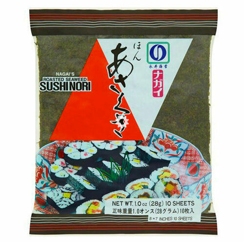 Nagai's Hon Asakusa Sushi Nori Red (Seaweed) 10 Sheets 28g - YEPSS - 叶哺便利中超 - 英国最大亚洲华人网上超市