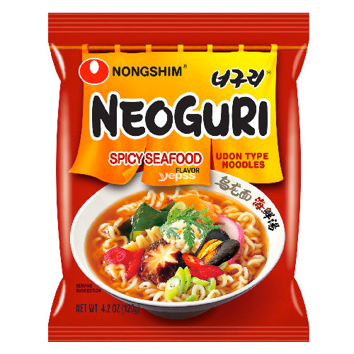 Nongshim Neoguri Ramyun Noodle Spicy Seafood Flavour (Bag) 120g - YEPSS - 叶哺便利中超 - 英国最大亚洲华人网上超市