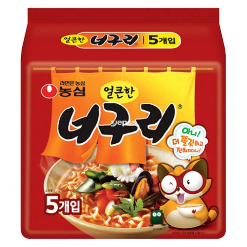 Nongshim Neoguri Ramyun Noodle Spicy Seafood Flavour 120g (Pack of 5) - YEPSS - 叶哺便利中超 - 英国最大亚洲华人网上超市