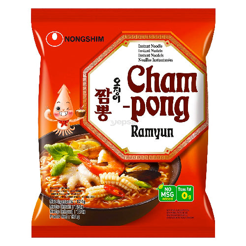 Nongshim Champong Ramyun Noodle (Bag) 124g - YEPSS - 叶哺便利中超 - 英国最大亚洲华人网上超市