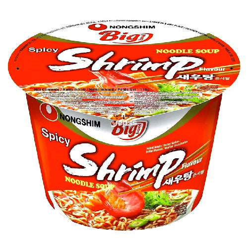 Nongshim Spicy Shrimp Flavour Noodle Soup (Bowl) 115g - YEPSS - 叶哺便利中超 - 英国最大亚洲华人网上超市