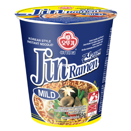 Ottogi Jin Ramen Noodle Mild Flavour (Cup) 65g - YEPSS - 叶哺便利中超 - 英国最大亚洲华人网上超市