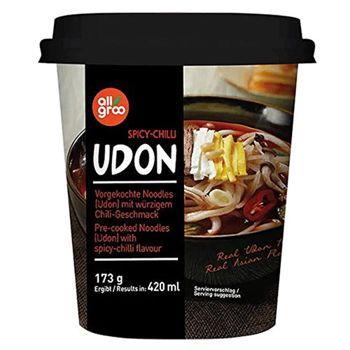Allgroo Spicy Chilli Udon Cup Noodles Soup 173g - YEPSS - 叶哺便利中超 - 英国最大亚洲华人网上超市
