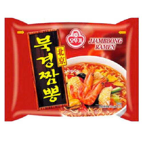 Ottogi Peking Jjampong (Champong) Seafood Ramen Noodle Soup 120g - YEPSS - 叶哺便利中超 - 英国最大亚洲华人网上超市