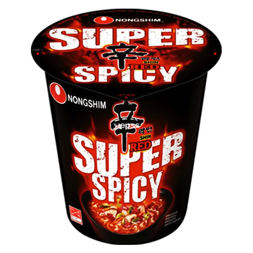 Nongshim Shin Red Ramyun Noodle Super Spicy (Cup) 68g - YEPSS - 叶哺便利中超 - 英国最大亚洲华人网上超市