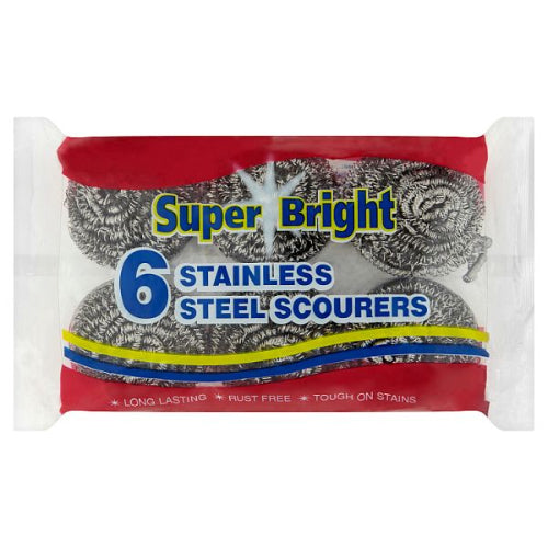 Super Bright Stainless Steel Scourers 6s - YEPSS - 叶哺便利中超 - 英国最大亚洲华人网上超市