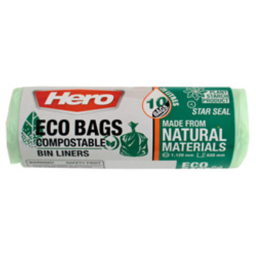 Hero Eco Bags Compostable Bin Liners 25L 10s - YEPSS - 叶哺便利中超 - 英国最大亚洲华人网上超市