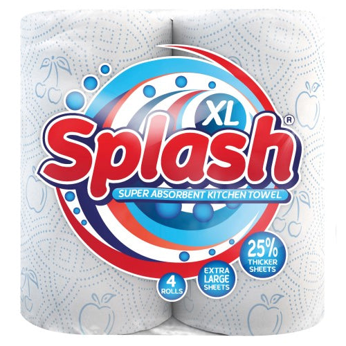 Splash Super Absorbent 2ply Kitchen Towel 4 Rolls - YEPSS - 叶哺便利中超 - 英国最大亚洲华人网上超市