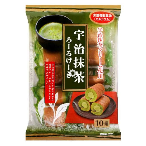 Uji Matcha Roll Cake 10 Pieces 190g - YEPSS - 叶哺便利中超 - 英国最大亚洲华人网上超市