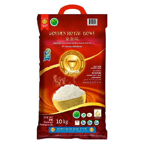 Golden Royal Bowl Premium Thai Hom Mali Rice 10kg - YEPSS - 叶哺便利中超 - 英国最大亚洲华人网上超市